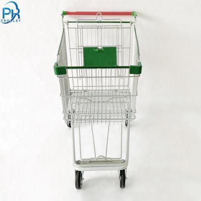 Hand Push Trolley for Shopping with 4 Wheels