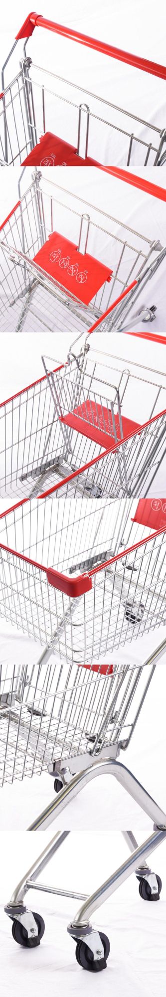 Cheap Hot Selling Metal Supermarket Cart Shopping Trolley with Wheels