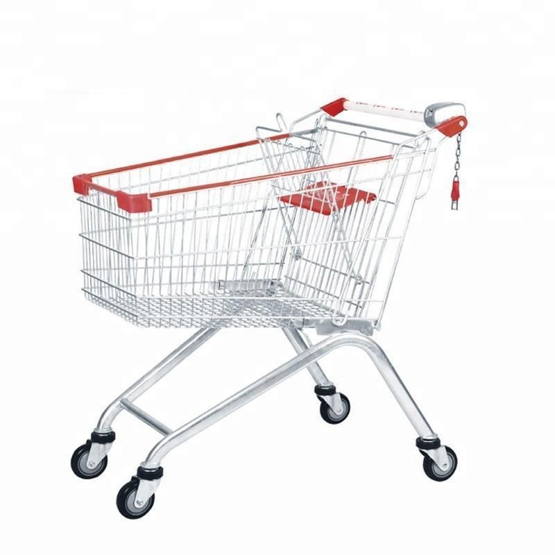 Supermarket Cargo Hand Trolley Heavy Duty Steel Cart Trolley