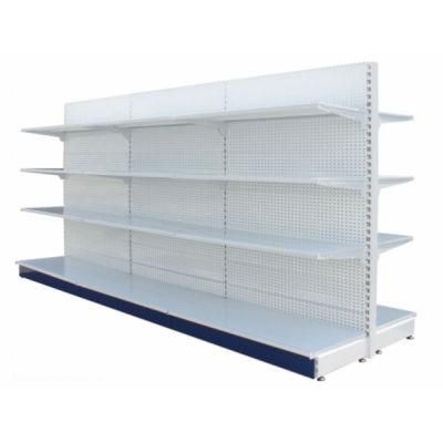 Supermarket Gondola-End Rack Shelf with Punch Hole Back Panel