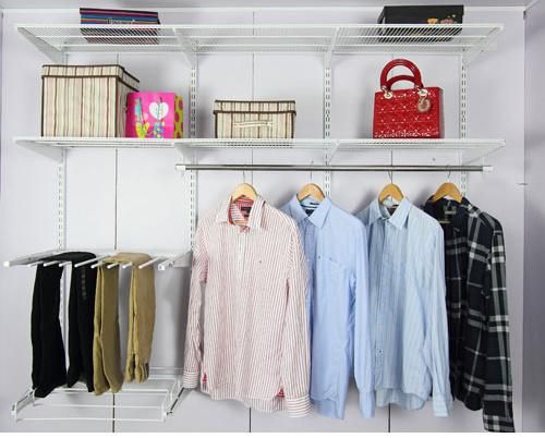 Family Walk-in Closet Shelving for Storage and Display