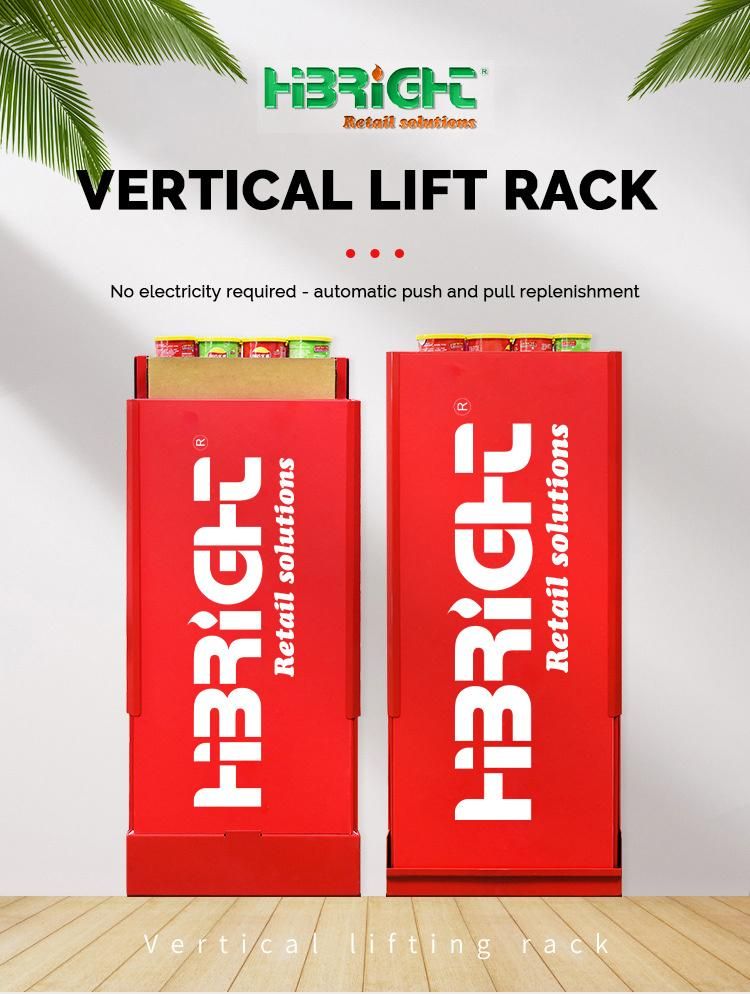 New Design Vertical Lift Display Rack for Supermarket