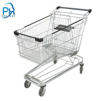 150L Germany Type Steel Zinc Supermarket Shopping Cart Trolley