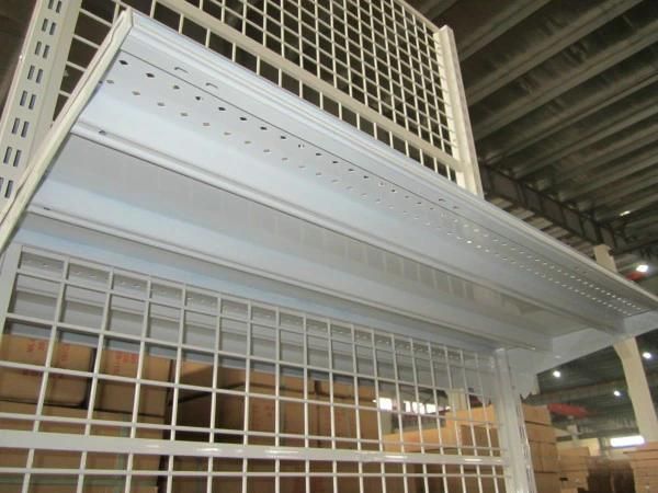 Supermarket Shelves with Wire Mesh Back Panel for Sale
