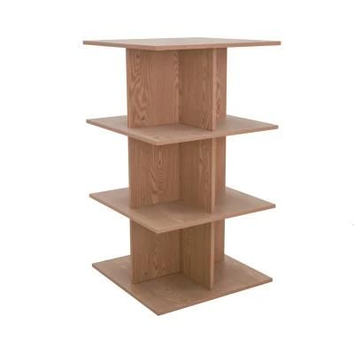 Four Side Supermarket Wood Display Store Shelf Stand