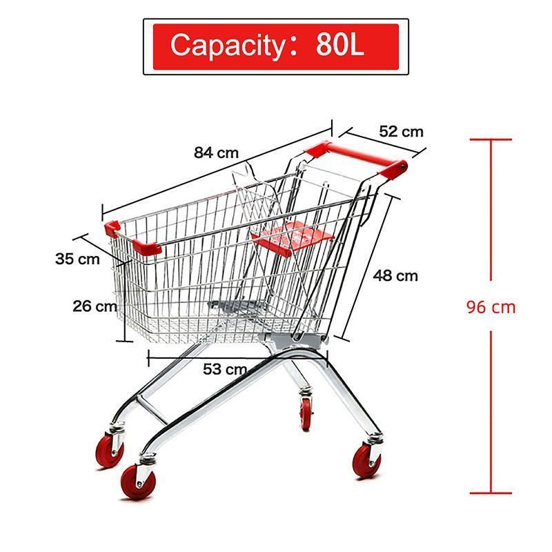 Custom Metal Folding Supermarket Cart Shopping Trolley