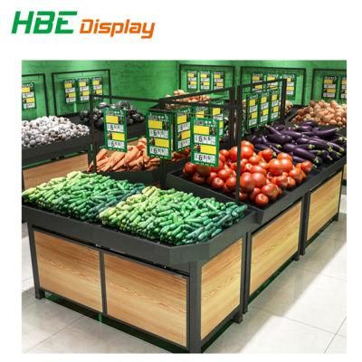 Display Stand Fruit Metal and Wood Vegetable Rack