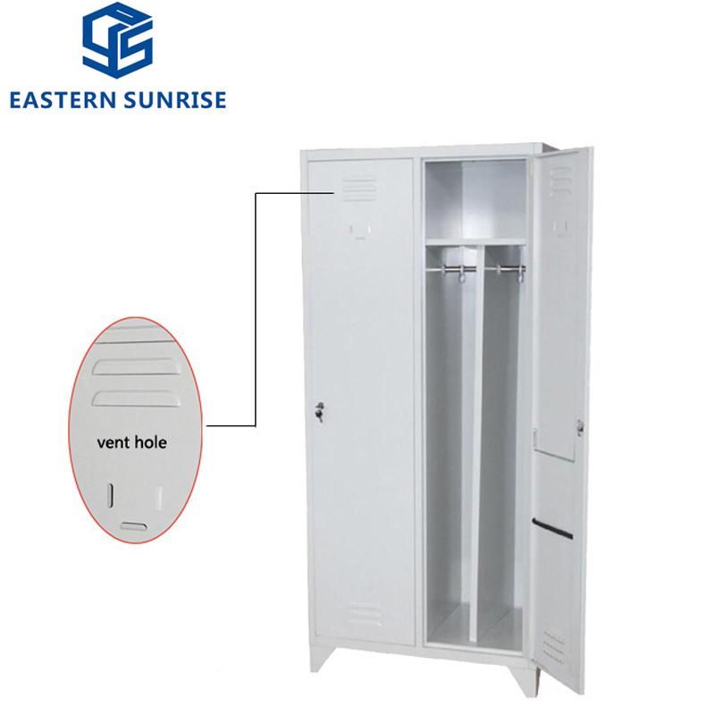 Cheap Price High Quality Steel Furniture 2 Door Cloth Cabinet Cupboard