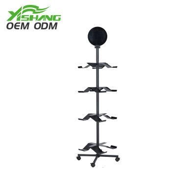 360 Rotating Black Metal Display Stand Shoe Rack