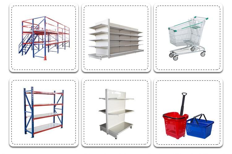 Shopping Basket with Double Handles Electroplating Flat Plastic Rolling Basket