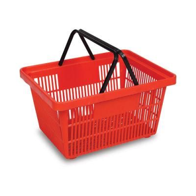 Rolling Design Vegetable Fruit Shopping Basket with Four Wheels