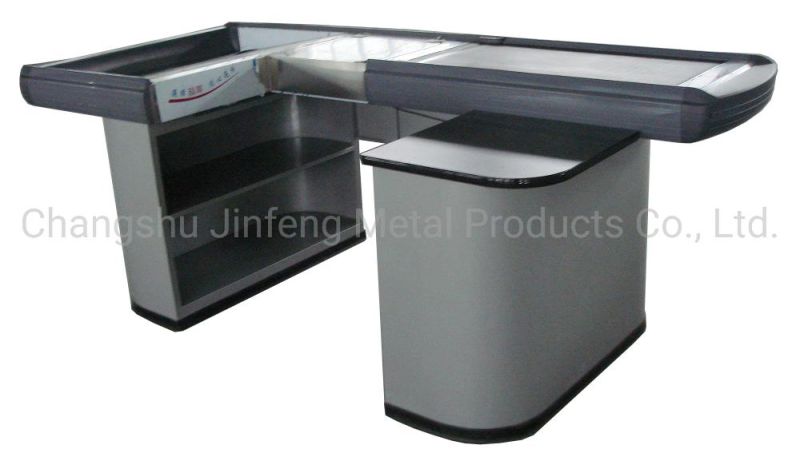 Supermarket Cashier Desk Store Checkout Counters with Conveyor Belt