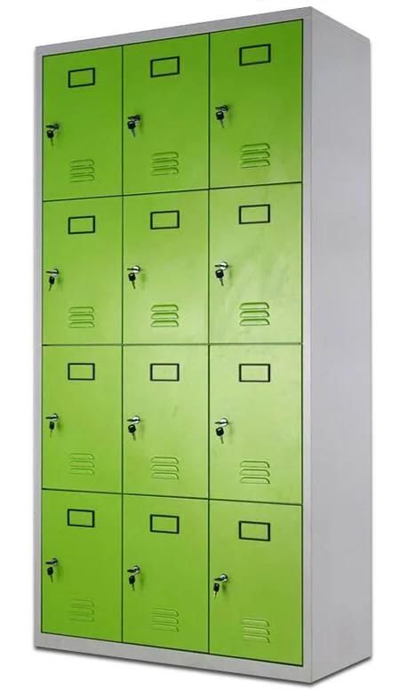 Wholesale Dormitory 12 Door Strong Metal Steel Locker/Wardrobe