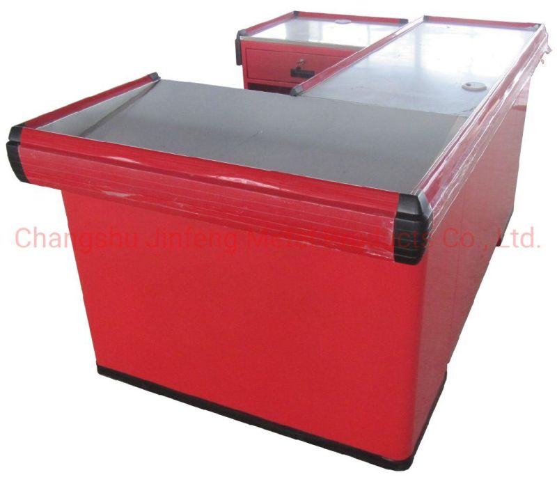 Supermarket & Store Fixture Metal Cashier Desk Jf-Cc-063