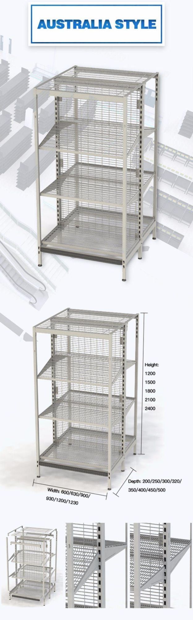 Grocery Store Mini Market Food Display Rack Shop Shelves