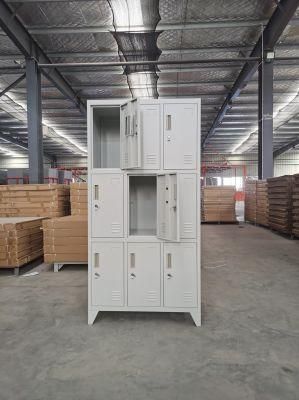 9 Door Metal Locker Storage Cabinet