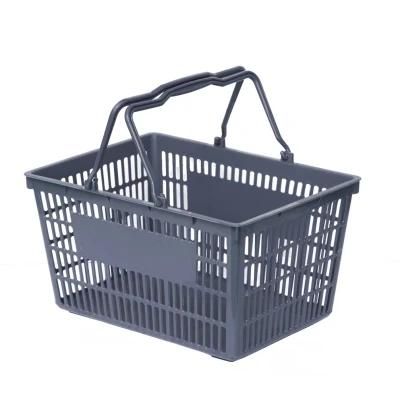 Hotter Shopping Double Handles Large Flat Portable Plastic Rolling Basket