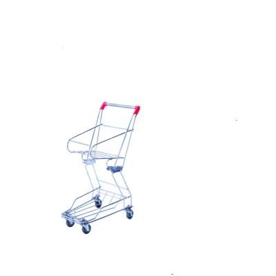 Wholesale Supermarket Shopping Trolley Cart with Plastic Basket
