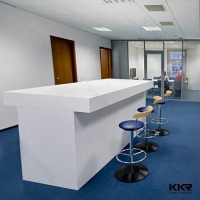 Kingkonree Modern Reception Desk Solid Surface Reception Counter