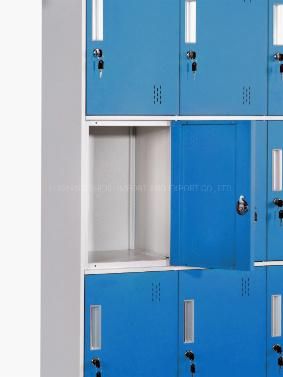 Four Tier Three Wide 12 Doors School Box Locker for Students
