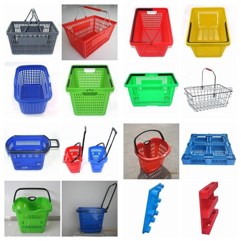 Nice Quality 180L Handle Wheels Plastic Shopping Cart and Baby Seats, Packing Use Air Bubble Film (YD-T6)