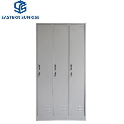 Best Quality School Metal Steel 3 Door Cloth Lockers