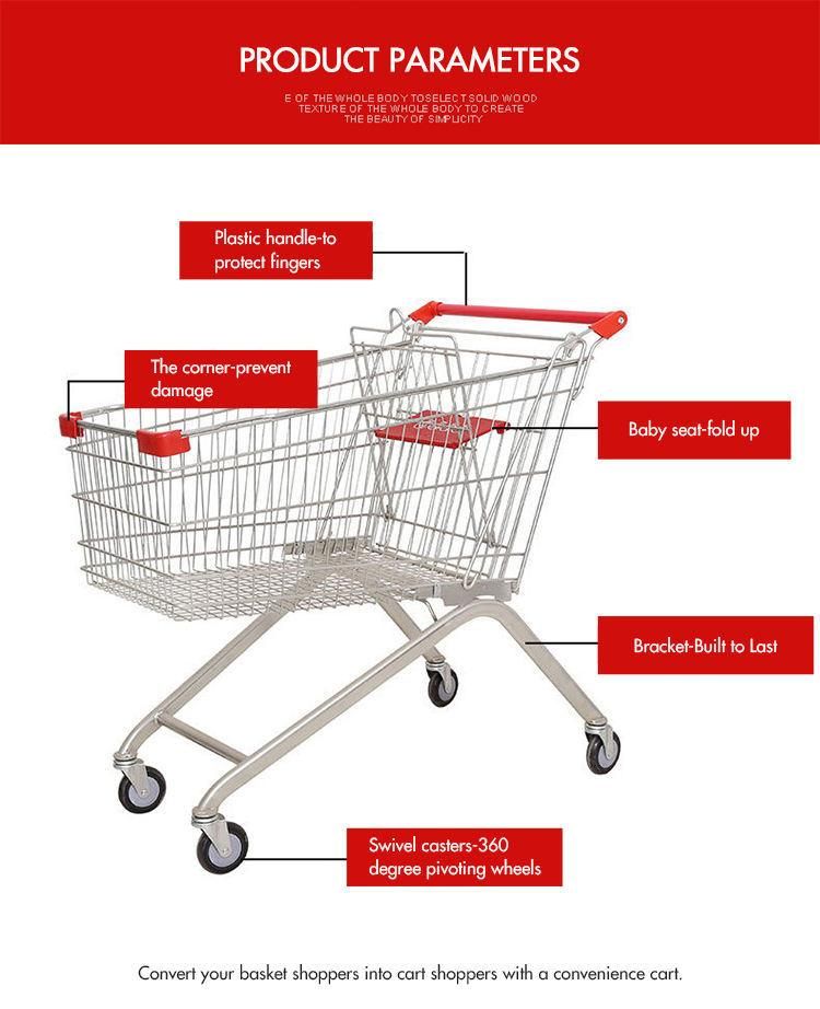 High Quality Hand Carts and Steel Trolley Cart Supermarket