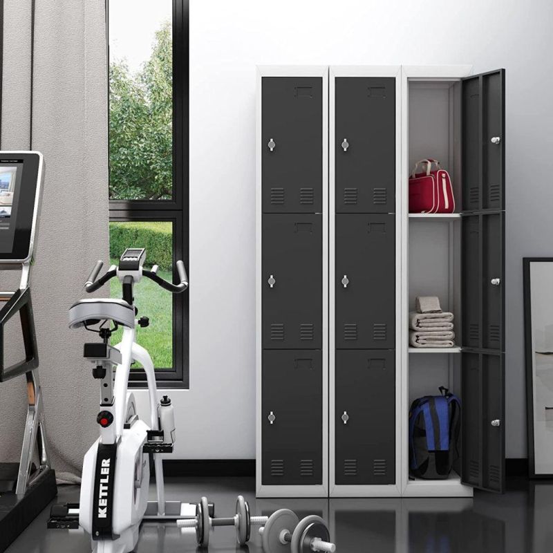 Gym Office Steel 3 Door Lockers Metal