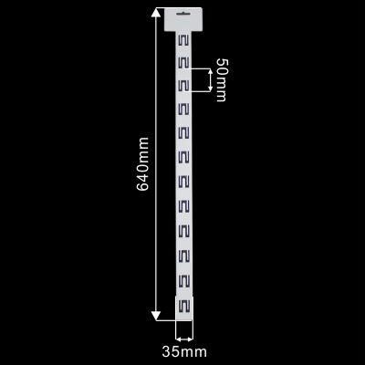 Shelf Display Plastic Clip Strip with 12 Hooks for Supermarket