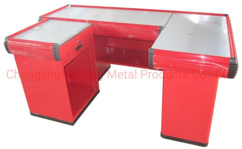 Supermarket & Store Fixture Metal Cashier Desk Jf-Cc-063