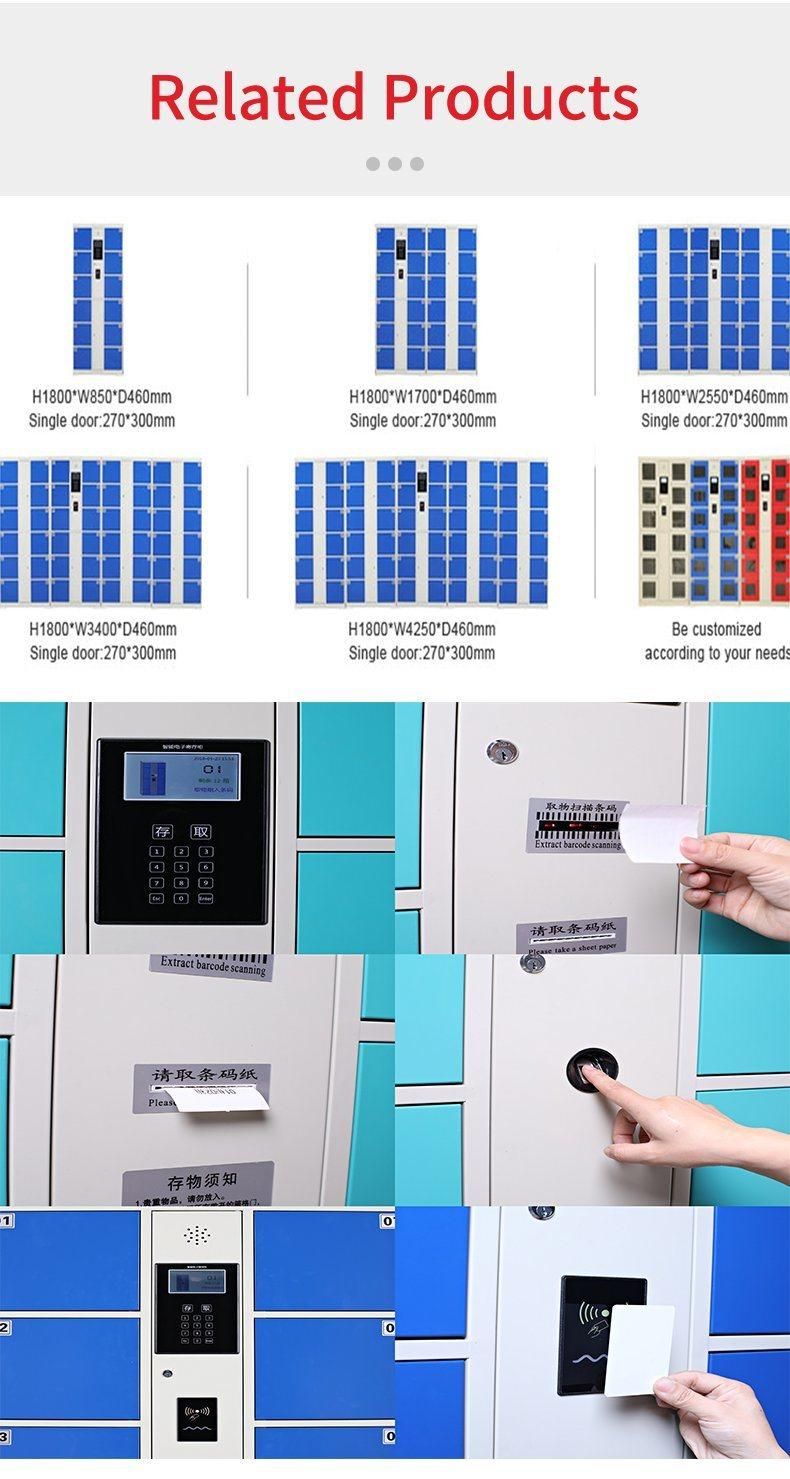Smart Bar Pin Code Fingerprint Open Cell Phone Charging Locker