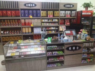 Supermarket Tobacco and Alcohol Counter Shelves Display Cabinet Tobacco and Alcohol Shelf