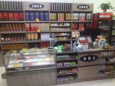 Supermarket Tobacco and Alcohol Counter Shelves Display Cabinet Tobacco and Alcohol Shelf