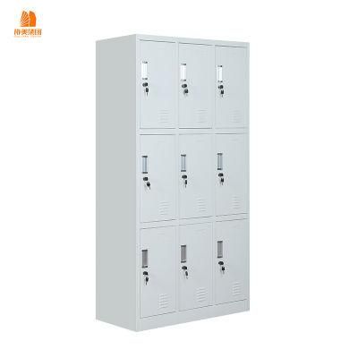 Metal 9 Door College Corridor Locker Lockable