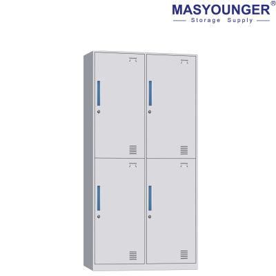 Classical Four Door Metal Locker Wardrobe