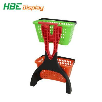 Removable Basket Trolley 2 Tier Grocery Shopping Cart