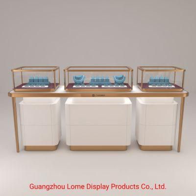 Tempered Glass Jewelry Showcase LED Lighting Jewelry Store Display Showcase