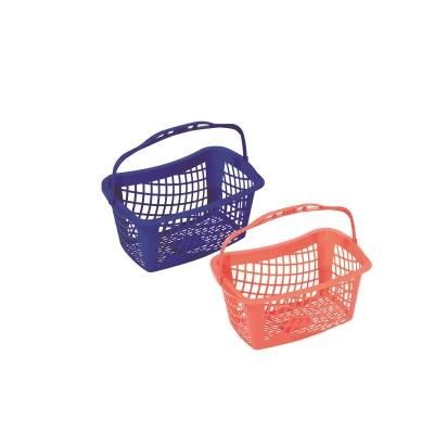 New Design Single Handle Plastic Hand Shopping Basket Wholeasale