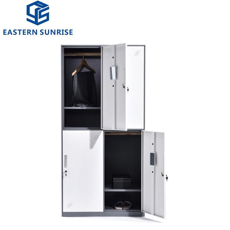 Luoyang Factory Steel Furniture Metal Wardrobe 4 Door Storage Locker