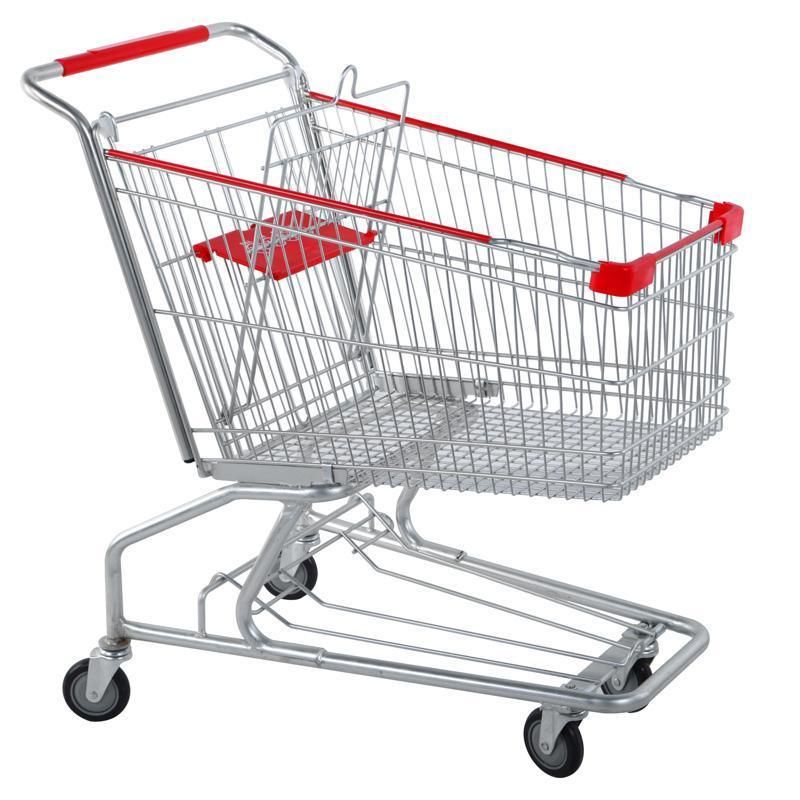 Supermarket Shopping Trolley Store Shopping Cart Hand Push Cart for Shopping