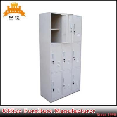 Metal Equipment 9 Door Grey Storage Locker with Shelves
