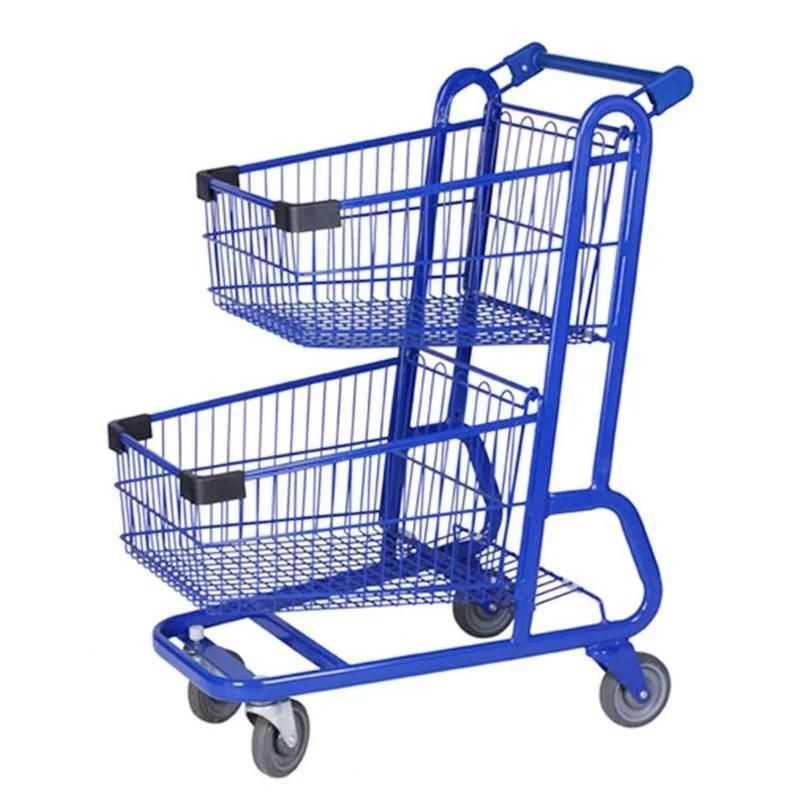 Custom Eco Friendly Shopping Grocery Cart Wholesale Supermarket Folding Shopping Trolleys