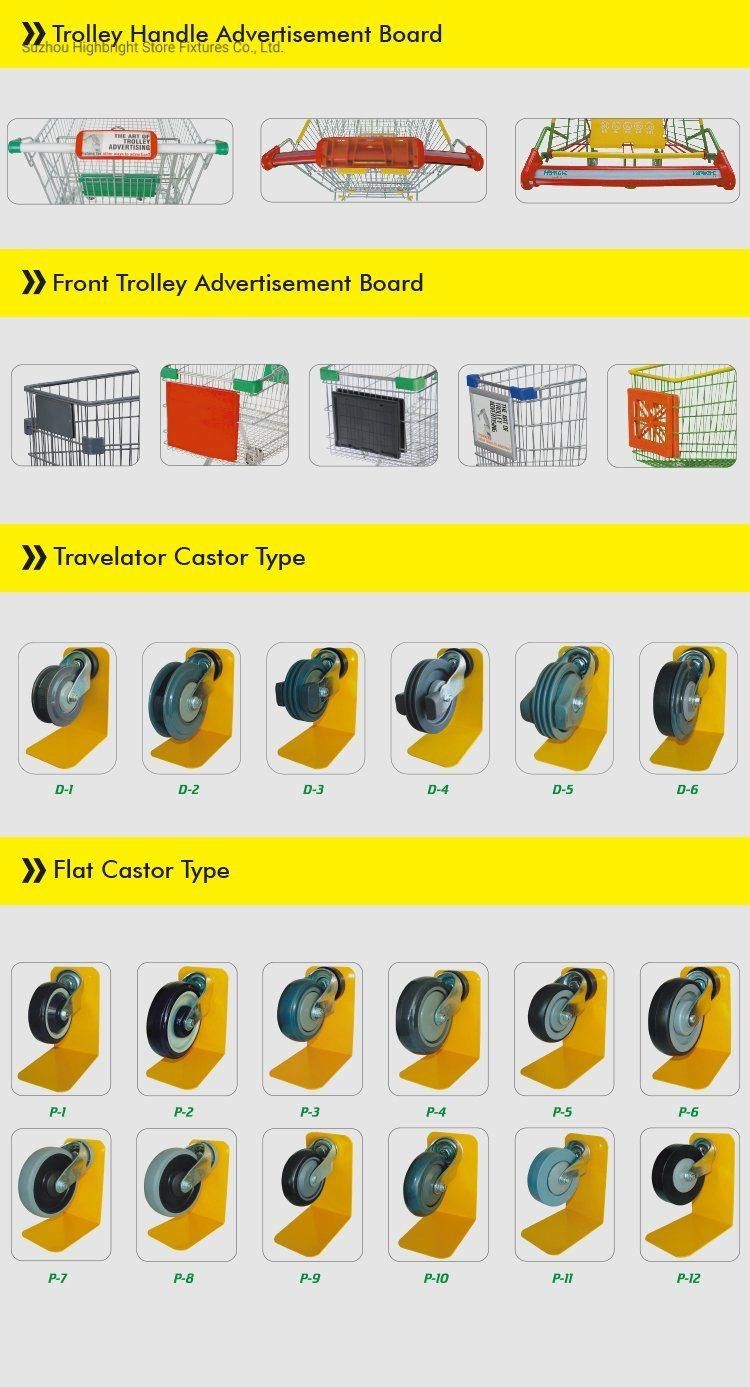 Supermarket Plastic Customized Trolley for Hypermarket