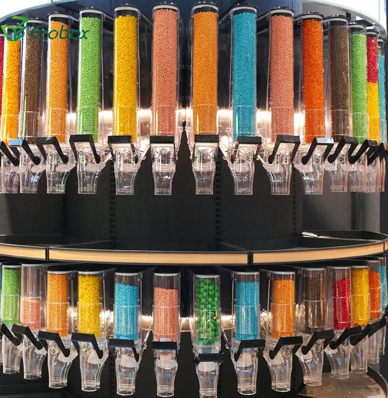 Supermarket Plastic Candy Storage Bins Bulk Food Box Scoop Bin