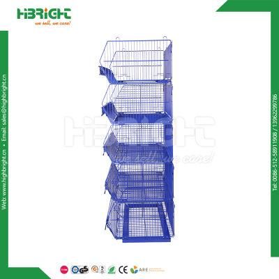 Wire Stackable Basket Promotion Display Stand