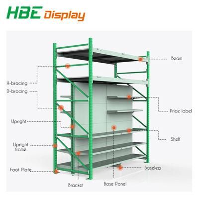 Heavy Double-Sided Heavy Duty Supermarket Shelf