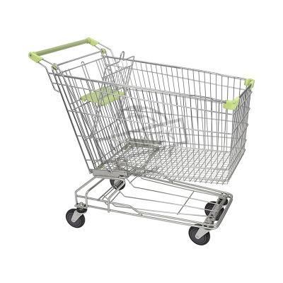 Factory Direct Steel Chrome Surface Wire Shopping Cart for Supermarket