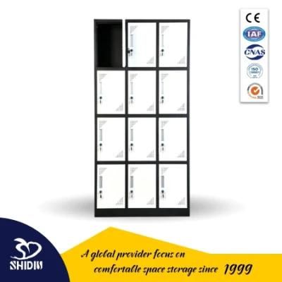 12 Compartment Metal Storage Locker Work Use Lockable Office Locker for Staff