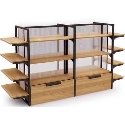 Supermarket Hypermarket Cold-Rolled Steel Grocery Store Gondola Display Shelves