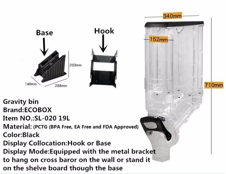 Plastic Dry Bulk Cereal Food Dispensers for Supermarket